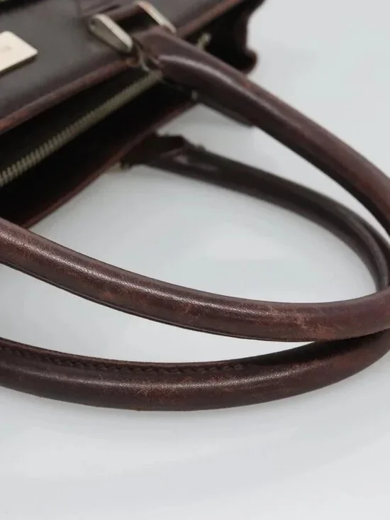 BURBERRY Nova Check Hand Bag Nylon Beige Silver Auth 120399 - Picture 8 of 16